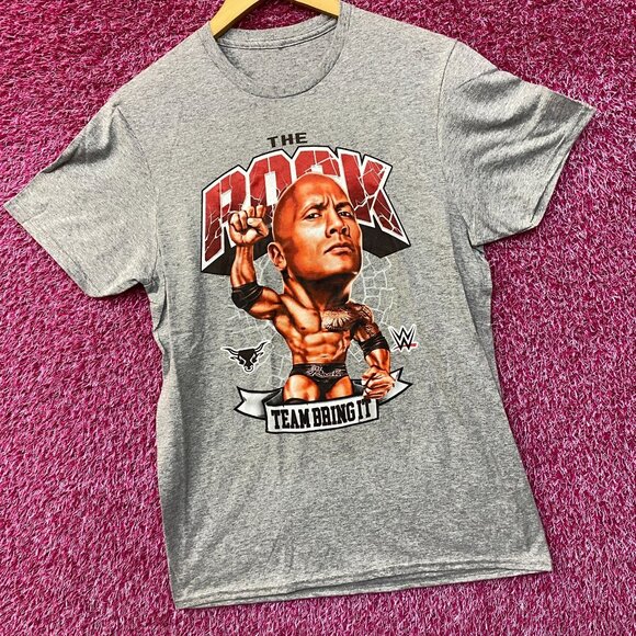 WWE Dwayne The Rock Johnson Bring It Team T-Shirt Small - Picture 3 of 4